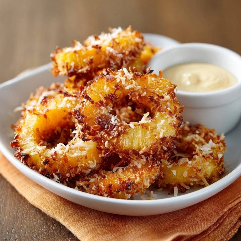 Golden Coconut Pineapple Rings: Perfectly Toasted & Never Burnt!