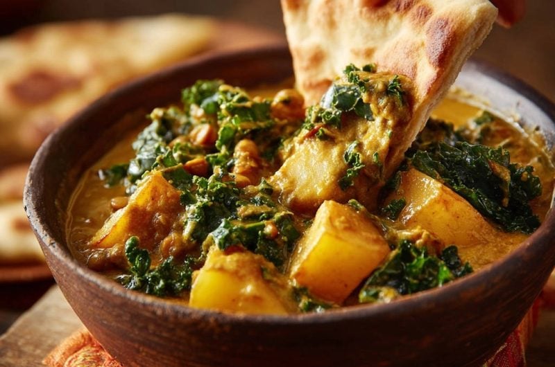 Golden Potato & Kale Curry
