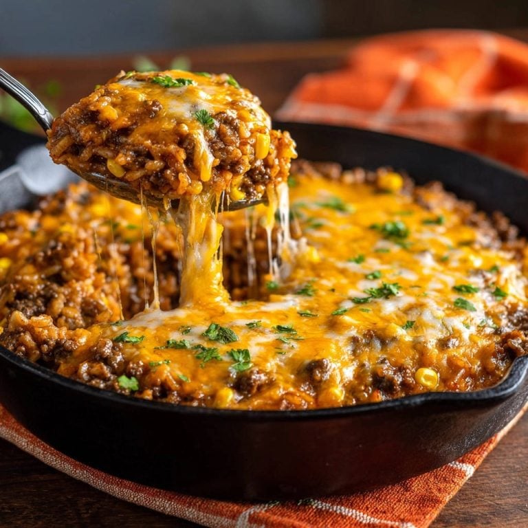 Cheesy Beef & Rice Skillet: Perfectly Fluffy, Every Time!