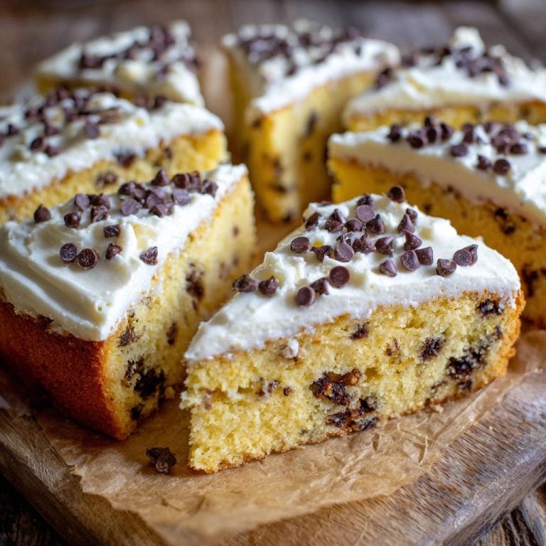 Classic Chocolate Chip Cake Slices: No More Sinking Chips!
