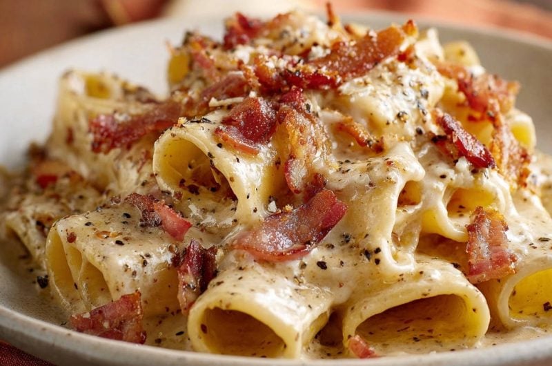 Creamy Black Pepper Bacon Pasta
