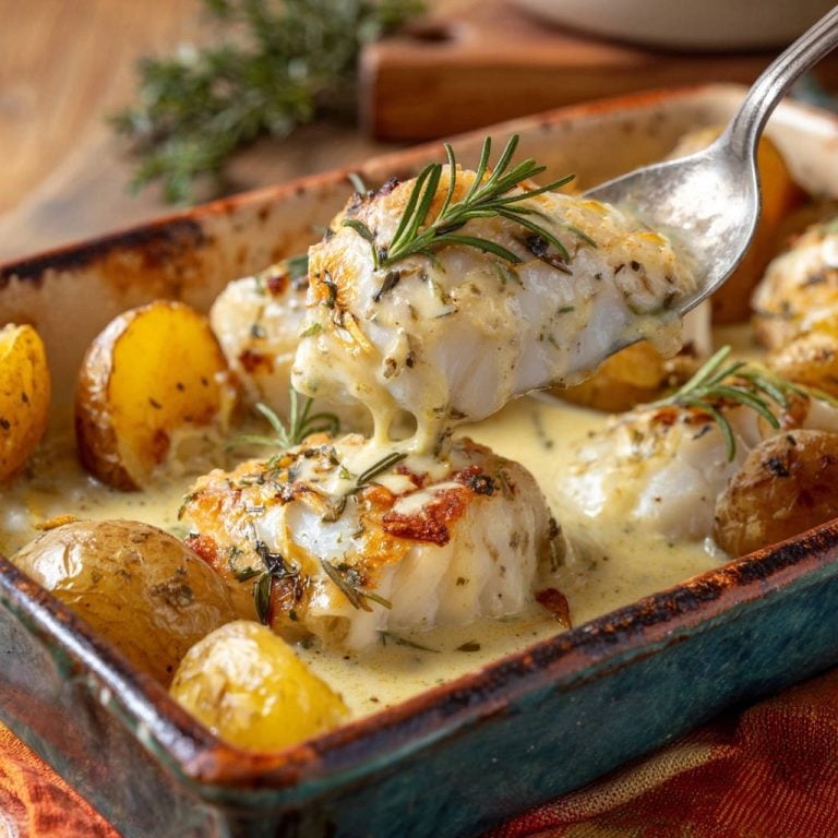 One-Pan Creamy Herb Baked White Fish & Potatoes: Never Dry, Always Delicious