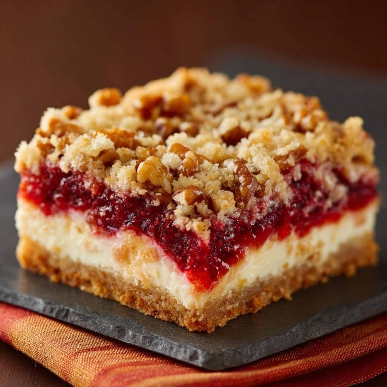 Raspberry Swirl Cheesecake Bars: Crisp Crumble Perfection