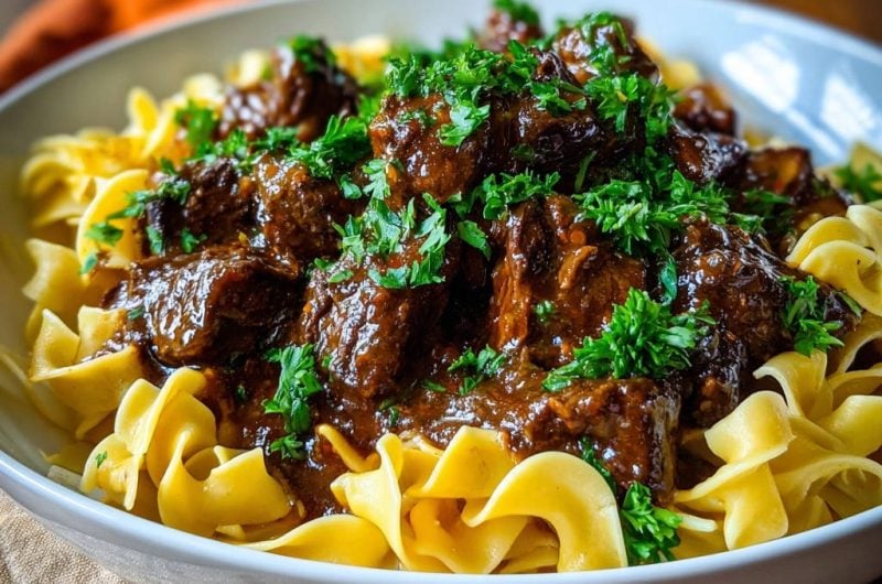 Hearty Beef Goulash with Egg Noodles