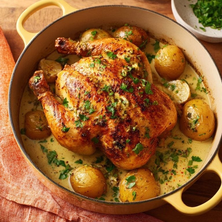 One-Pan Lemon Herb Roasted Chicken & Potatoes: Crispy Skin, Juicy Meat!