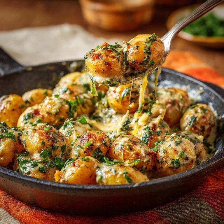 Skillet Cheesy Herb Baby Potatoes: Perfectly Crispy & Tender