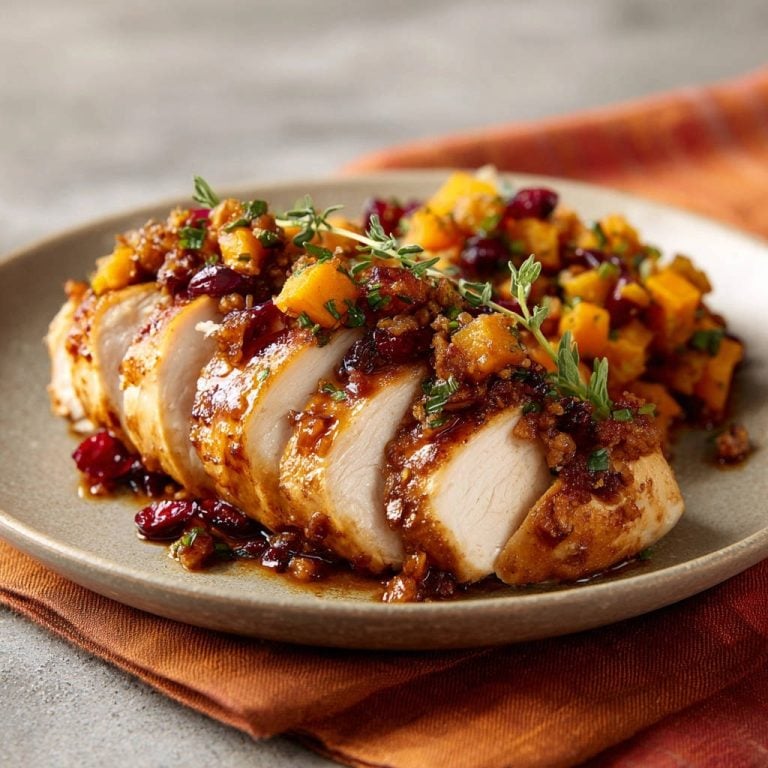 Autumn Glazed Chicken Breast with Cranberry-Butternut Topping: Never Dry Again!
