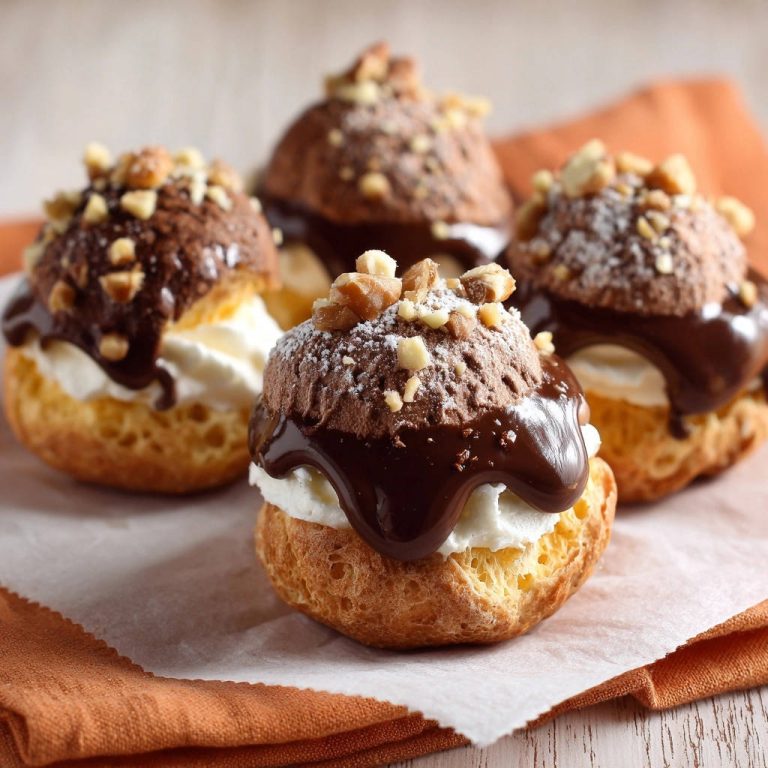 Chocolate Hazelnut Cream Puffs: Perfectly Hollow & Crisp