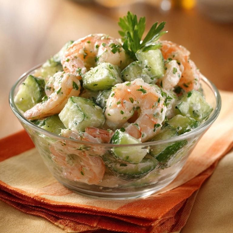 Creamy Shrimp & Cucumber Salad: Perfectly Creamy, Never Watery