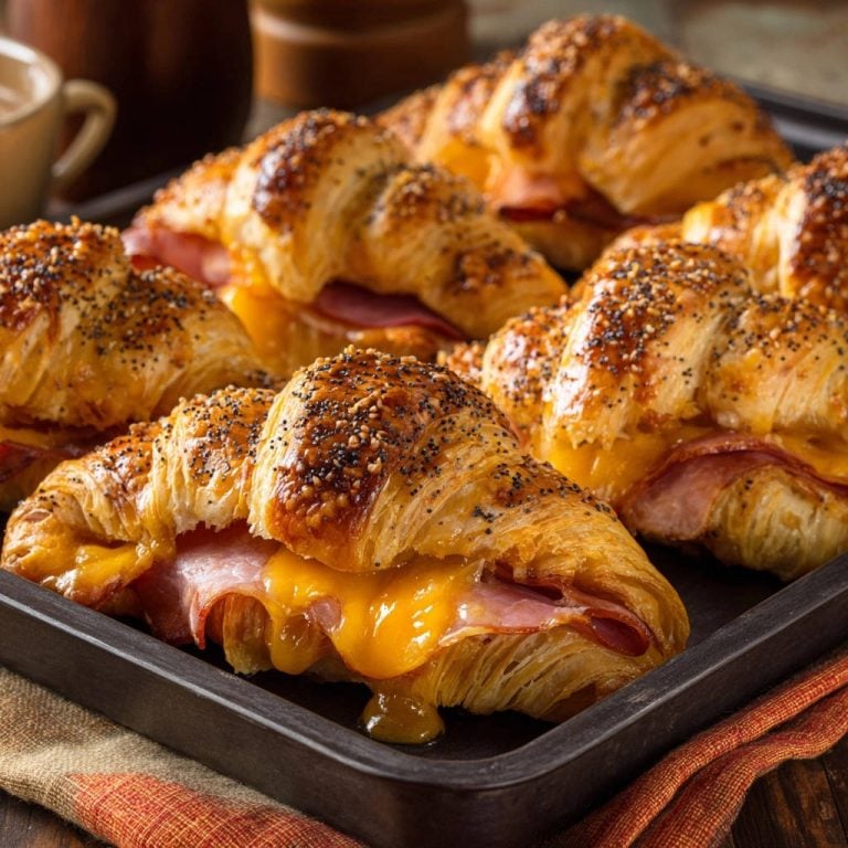 Golden Croissant Sandwiches: No-Mess Gooey Perfection