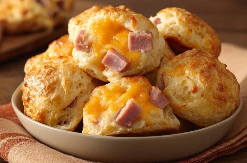 Ham & Cheddar Breakfast Biscuits