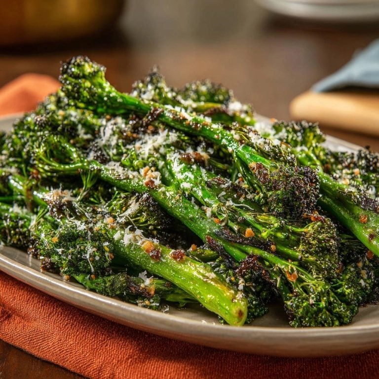 Pan-Seared Broccolini with Parmesan Crumble: Tender-Crisp & Flavorful