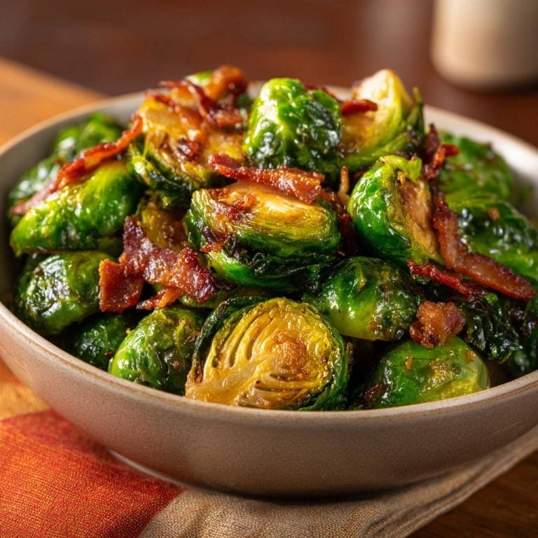 Perfectly Roasted Brussels Sprouts with Bacon: Crispy, Caramelized Perfection