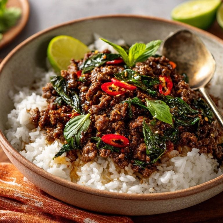 Spicy Basil Ground Meat & Rice Bowl: Master Flavorful Meat