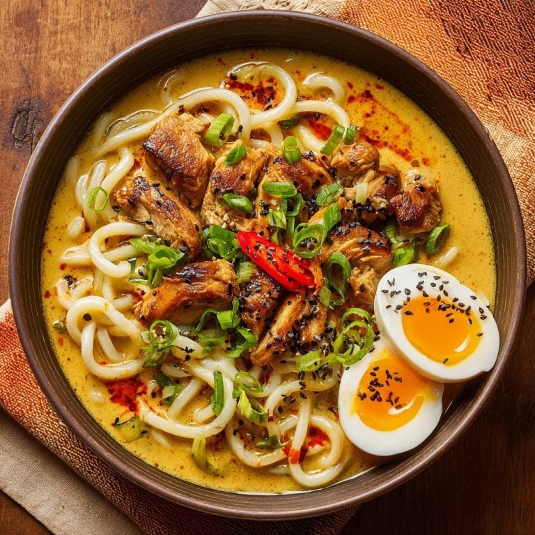 Creamy Chicken Udon Noodle Bowl: The Secret to Jammy Eggs