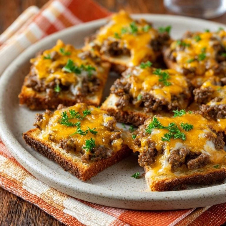 Crispy Cheesy Beef Toasts