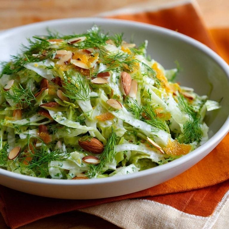 Crunchy Dill Cabbage Slaw with Almonds & Orange Zest