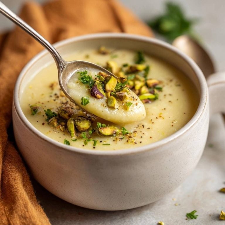Velvety Potato Soup with Pistachios