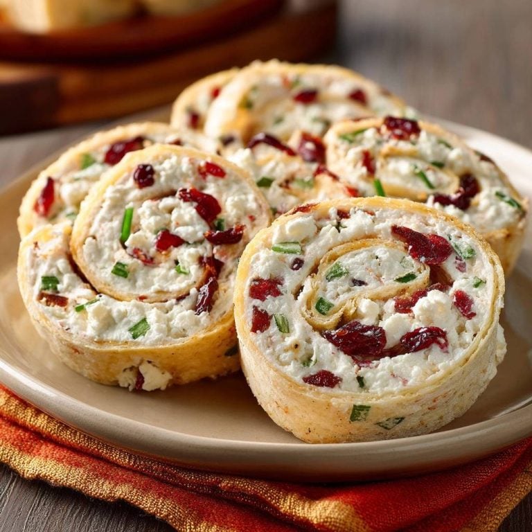 Cranberry Feta Pinwheels: Crack-Free Tortilla Rolls