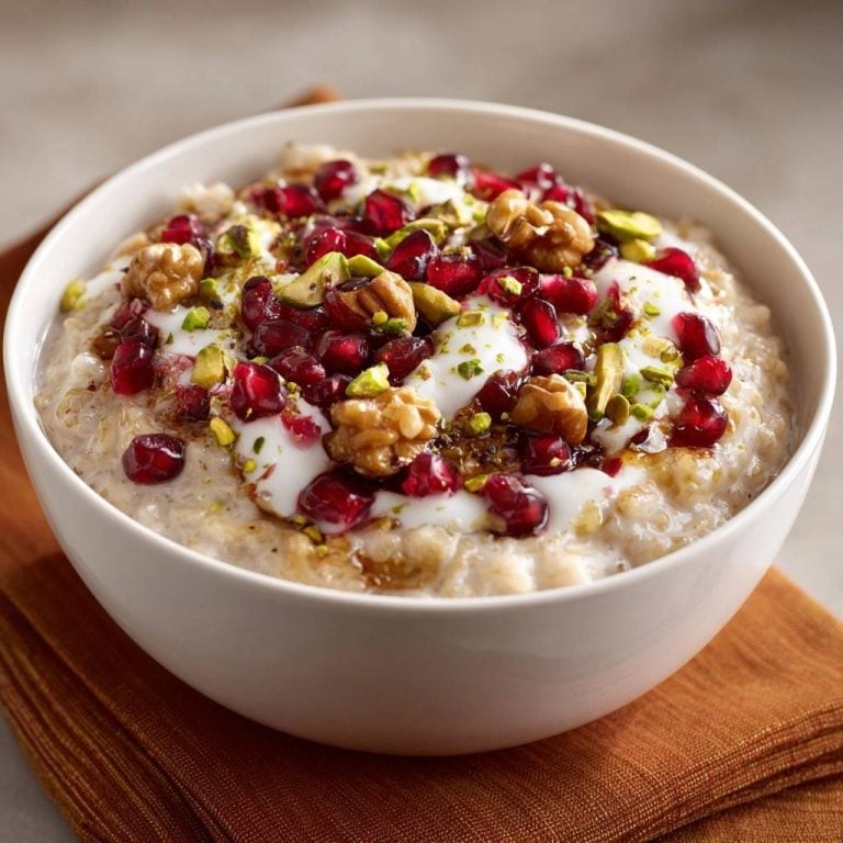 Creamy Pomegranate Pistachio Oatmeal Recipe