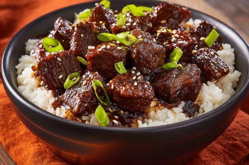 Sticky Beef Rice Bowls